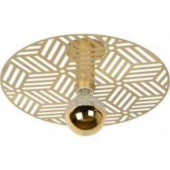 Lampea Suspensions Plafonnier Vintage En Acier Or Mat Ø 40 Cm -Éclairage Soldes 2024 plafonnier vintage en acier or mat oe 40 cm 2