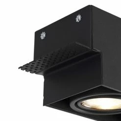 QAZQA Appliques Murales Et Spots Spot à Encastrer En Acier Noir -Éclairage Soldes 2024 spot a encastrer en acier noir 3