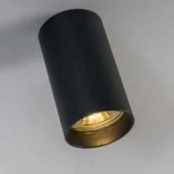 QAZQA Appliques Murales Et Spots Spot Plafond En Acier Noir -Éclairage Soldes 2024 spot plafond en acier noir 22