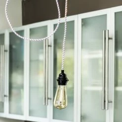 Hoopzi Suspensions Suspension 1 Fil électrique En Tissu Bleu Blanc Rouge 3m -Éclairage Soldes 2024 suspension 1 fil electrique en tissu bleu blanc rouge 3m 5