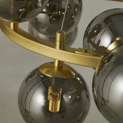 Maisons Du Monde Suspensions Suspension 15 Globes En Verre Teinté Noir Et Métal Doré -Éclairage Soldes 2024 suspension 15 globes en verre teinte noir et metal dore 1000 8 16 189354 3