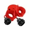 Hoopzi Suspensions Suspension 2 Fils électriques En Tissu Rouge 2,5m Douille Noire -Éclairage Soldes 2024 suspension 2 fils electriques en tissu rouge 2 5m douille noire