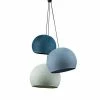 La Case De Cousin Paul Suspensions Suspension 3 Coupoles Bleu Canard-denim-azur -Éclairage Soldes 2024 suspension 3 coupoles bleu canard denim azur