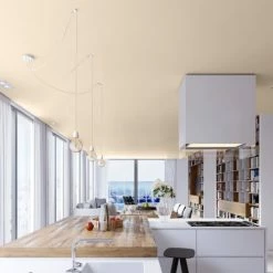 Hoopzi Suspensions Suspension 3 Fils électriques En Tissu Blanc 2,5m Douille Blanche -Éclairage Soldes 2024 suspension 3 fils electriques en tissu blanc 2 5m douille blanche 1