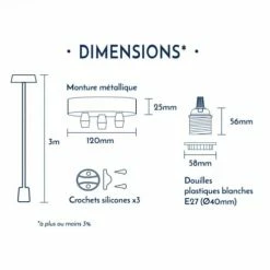 Hoopzi Suspensions Suspension 3 Fils électriques En Tissu Rouge 3m -Éclairage Soldes 2024 suspension 3 fils electriques en tissu rouge 3m 2