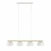 Maisons Du Monde Suspensions Suspension 4 Abat-jours En Métal Blanc Et Frêne -Éclairage Soldes 2024 suspension 4 abat jours en metal blanc et frene 1000 9 8 210707 1
