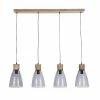 Maisons Du Monde Suspensions Suspension 4 Abat-jours En Verre Fumé Et Support En Bois De Manguier -Éclairage Soldes 2024 suspension 4 abat jours en verre fume et support en bois de manguier 1000 13 8 226861 1