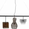 Kare Design Suspensions Suspension 5 Abat-jours En Rotin Et Tissu