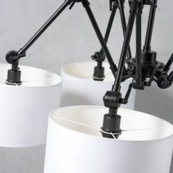 It's About Romi Lustres Suspension 5 Bras Abats-jour Blancs -Éclairage Soldes 2024 suspension 5 bras abats jour blancs 3