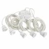 Hoopzi Suspensions Suspension 5 Fils électriques En Tissu Blanc 3,5m Douille Blanche -Éclairage Soldes 2024 suspension 5 fils electriques en tissu blanc 3 5m douille blanche