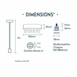 Hoopzi Suspensions Suspension 5 Fils électriques En Tissu Ficelle -Éclairage Soldes 2024 suspension 5 fils electriques en tissu ficelle 2