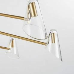 Maisons Du Monde Suspensions Suspension 6 Abat-jour En Verre Et Métal Doré -Éclairage Soldes 2024 suspension 6 abat jour en verre et metal dore 1000 16 39 210697 2