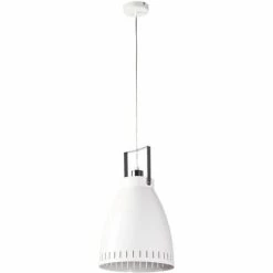 ATHM DESIGN Suspensions Suspension Abat Jour Métal Blanc