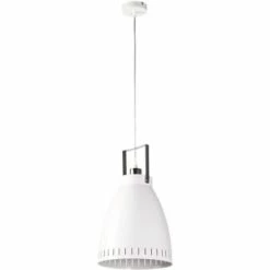 ATHM DESIGN Suspensions Suspension Abat Jour Métal Blanc -Éclairage Soldes 2024 suspension abat jour metal blanc 24