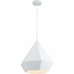 ATHM DESIGN Suspensions Suspension Abat Jour Métal Blanc