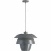 ATHM DESIGN Suspensions Suspension Abat Jour Métal Gris -Éclairage Soldes 2024 suspension abat jour metal gris 2