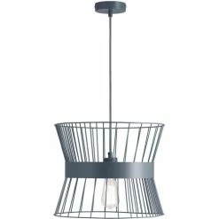 ATHM DESIGN Suspensions Suspension Abat Jour Métal Gris