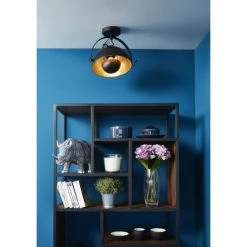 ATHM DESIGN Suspensions Suspension Abat Jour Métal Noir -Éclairage Soldes 2024 suspension abat jour metal noir 35