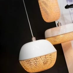 Good & Mojo Suspensions Suspension Bambou Naturel D40/H22cm -Éclairage Soldes 2024 suspension bambou naturel d40 h22cm 2