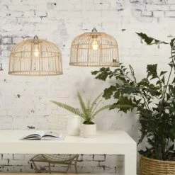 Good & Mojo Suspensions Suspension Bambou Naturel D40cm -Éclairage Soldes 2024 suspension bambou naturel d40cm 2