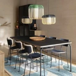 Forestier Suspensions Suspension Bambou Vert D45cm H40cm -Éclairage Soldes 2024 suspension bambou vert d45cm h40cm 1