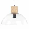 Maisons Du Monde Suspensions Suspension Bois De Manguier Beige Et Verre D30