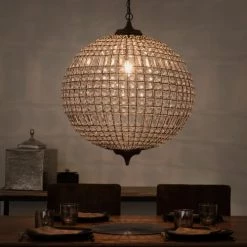 Maisons Du Monde Suspensions Suspension Boule à Pampilles Et Métal Coloris Rouille -Éclairage Soldes 2024 suspension boule a pampilles et metal coloris rouille 1000 1 8 130306 6