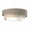 Metropolight Suspensions Suspension Cylindre Textile Beige D58cm