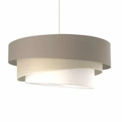 Metropolight Suspensions Suspension Cylindre Textile Beige D58cm -Éclairage Soldes 2024 suspension cylindre textile beige d58cm 4