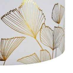 Decoratie Suspensions Suspension Cylindrique Blanc Doré D40cm -Éclairage Soldes 2024 suspension cylindrique blanc dore d40cm 2