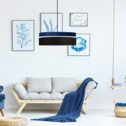 Kauze Luminaires Suspensions Suspension Déco Noir Et Bleu Canard Ø 60 -Éclairage Soldes 2024 suspension deco noir et bleu canard oe 60 2