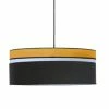 Kauze Luminaires Suspensions Suspension Déco Noir Et Jaune Moutarde Ø 40