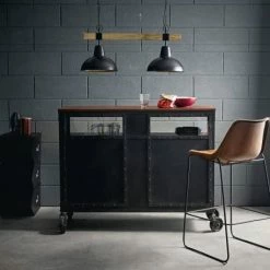 Maisons Du Monde Suspensions Suspension Double En Métal Noir Et Manguier 12 Maisons Du Monde Suspensions Suspension Double En Métal Noir Et Manguier -Éclairage Soldes 2024 suspension double en metal noir et manguier 1000 6 18 177384 10