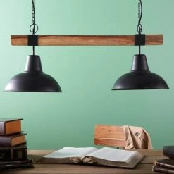 Maisons Du Monde Suspensions Suspension Double En Métal Noir Et Manguier 10 Maisons Du Monde Suspensions Suspension Double En Métal Noir Et Manguier -Éclairage Soldes 2024 suspension double en metal noir et manguier 1000 6 18 177384 6