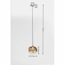 Kare Design Suspensions Suspension En Acier Doré Et Verre -Éclairage Soldes 2024 suspension en acier dore et verre 4