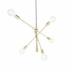 QAZQA Suspensions Suspension En Acier Doré/laiton -Éclairage Soldes 2024 suspension en acier dore laiton 2