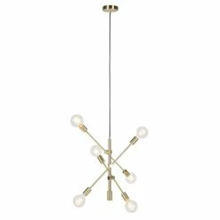 QAZQA Suspensions Suspension En Acier Doré/laiton -Éclairage Soldes 2024 suspension en acier dore laiton 3