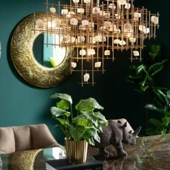 Kare Design Suspensions Suspension En Acier Et Pierres -Éclairage Soldes 2024 suspension en acier et pierres 4