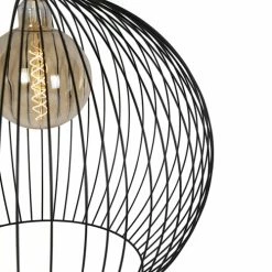 QAZQA Suspensions Suspension En Acier Noir -Éclairage Soldes 2024 suspension en acier noir 11