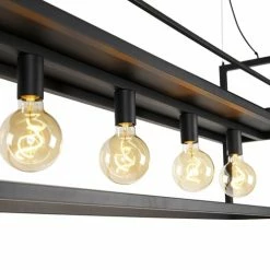 QAZQA Suspensions Suspension En Acier Noir -Éclairage Soldes 2024 suspension en acier noir 31