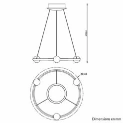 Laurie Lumière Suspensions Suspension En Aluminium Dore -Éclairage Soldes 2024 suspension en aluminium dore 2