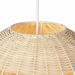 QAZQA Suspensions Suspension En Bamboo Marron -Éclairage Soldes 2024 suspension en bamboo marron 2