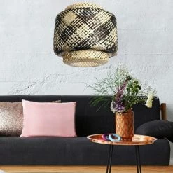 Lussiol Lighting Suspensions Suspension En Bambou Noir D. 40 Cm -Éclairage Soldes 2024 suspension en bambou noir d 40 cm 2