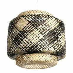 Lussiol Lighting Suspensions Suspension En Bambou Noir D. 40 Cm