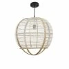 Mica Decorations Suspensions Suspension En Bois Beige Et Lin -Éclairage Soldes 2024 suspension en bois beige et lin 6
