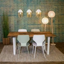 Now’s Home Suspensions Suspension En Bois Et Métal Blanc -Éclairage Soldes 2024 suspension en bois et metal blanc 4