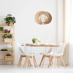 Lussiol Lighting Suspensions Suspension En Bois Naturel D. 44 Cm -Éclairage Soldes 2024 suspension en bois naturel d 44 cm 2