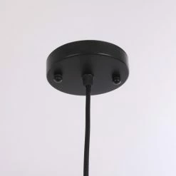 Mica Decorations Suspensions Suspension En Bois Noir Et Lin -Éclairage Soldes 2024 suspension en bois noir et lin 4