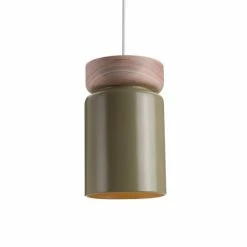 Lussiol Lighting Suspensions Suspension En Bois Vert D. 15 Cm