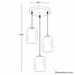 Keria Suspensions Suspension En Glass Noir -Éclairage Soldes 2024 suspension en glass noir 13